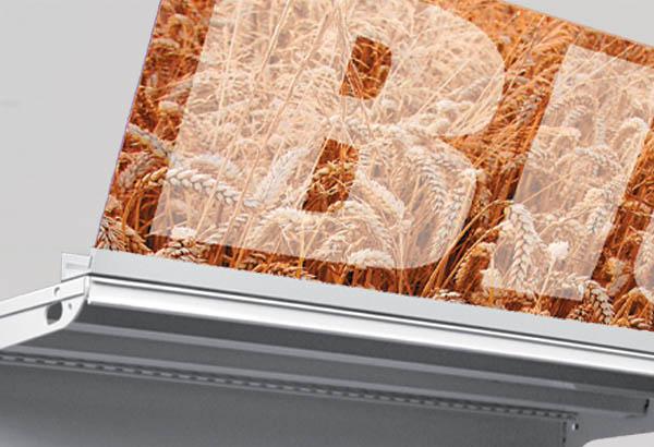 Profil porte-fronton magnétique à poser avec 2 angles - Longueur 1300 mm