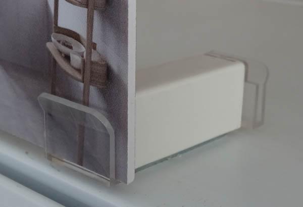 Bloc porte-fronton magnétique Promobase® + clips droits à poser - 2 panneaux de 3 mm