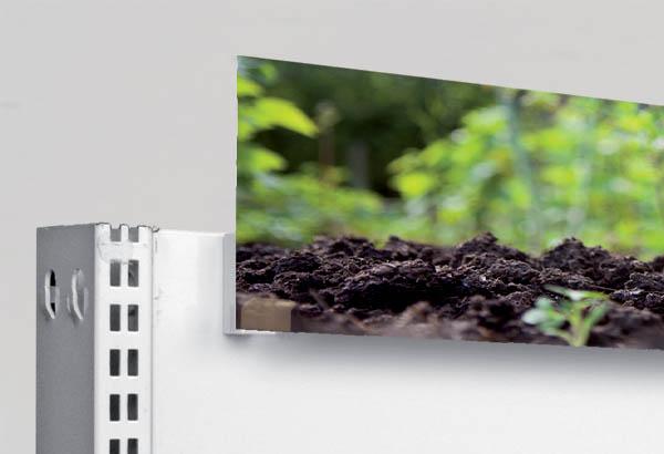 Bloc porte-fronton magnétique Promobase® murale + clip droit - Panneau de 3 mm