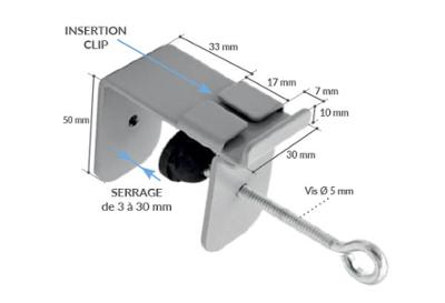 Pince porte fronton serre-joint livrée sans clip Pince porte fronton serre-joint livrée sans clip