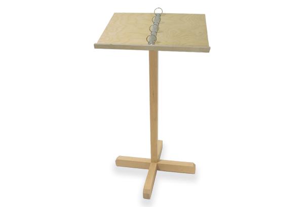 Pupitre sur pied en hêtre masif avec anneaux - 2 formats A4 verticaux