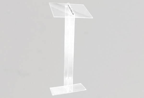 Pupitre sur pied en plexi avec anneaux - 2 formats A4 verticaux