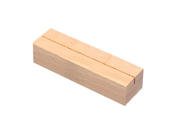 Socle rectangulaire de 150 x 50 x 28 mm en bois de hêtre - Format A5