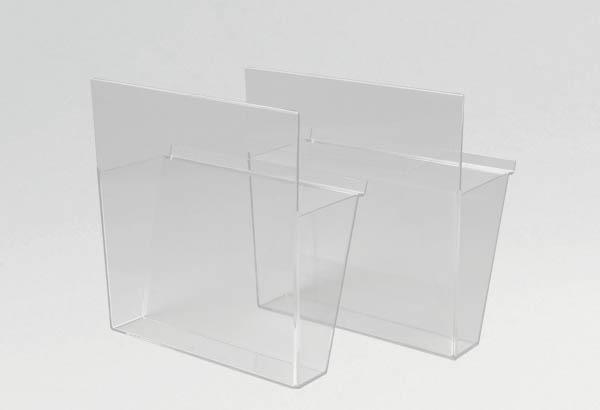 Lot de 2 porte-brochures 1 bac en PET - Format A4