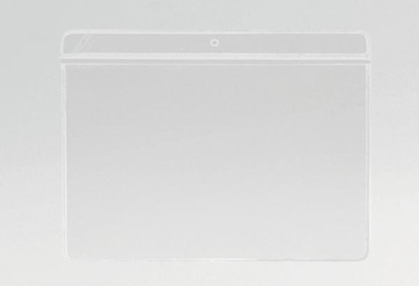 Pochette à suspendre 1 perforation PVC transparente - Format A6 - Horizontal