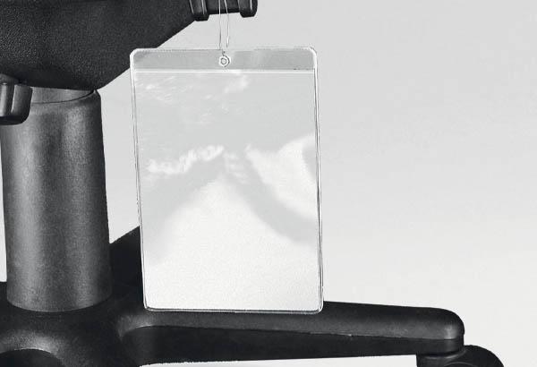 Pochette à suspendre 1 perforation PVC transparente - Format A6 - Vertical