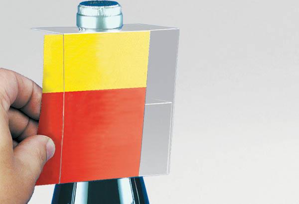 Porte-étiquette format A7 en PVC transparent pour bouteille de Ø  32 mm max