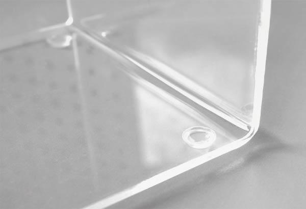 Butée adhésive carrée transparente - 10 x 10 mm - Epaisseur 2 mm