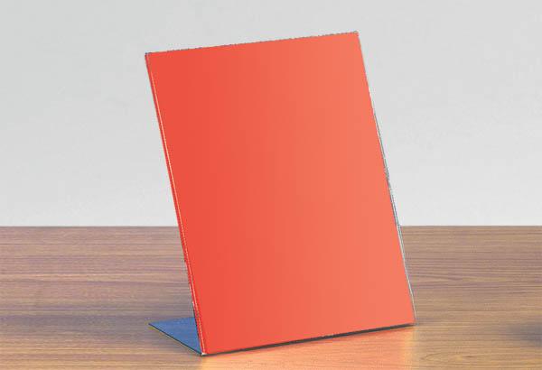 Porte-visuel incliné en PET transparent - Format A5 - Vertical