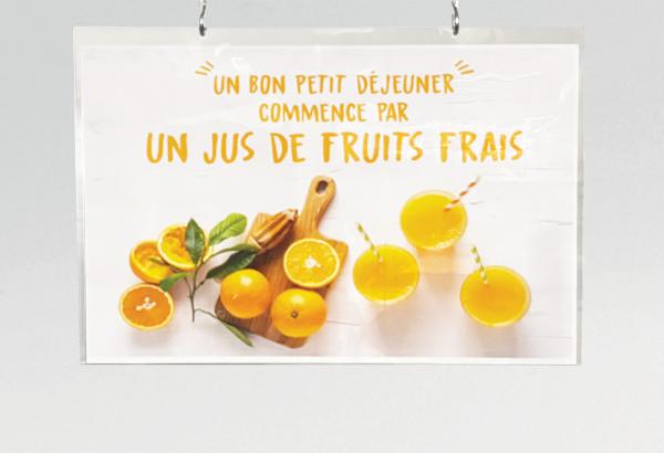 Pochette à suspendre 2 perforations PET antireflet - Format A3 - Horizontal