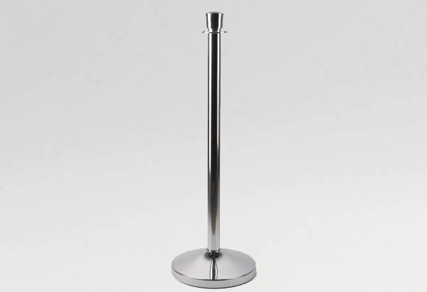 Poteau de guidage de 1 m avec socle chromé de Ø 325 mm à poser