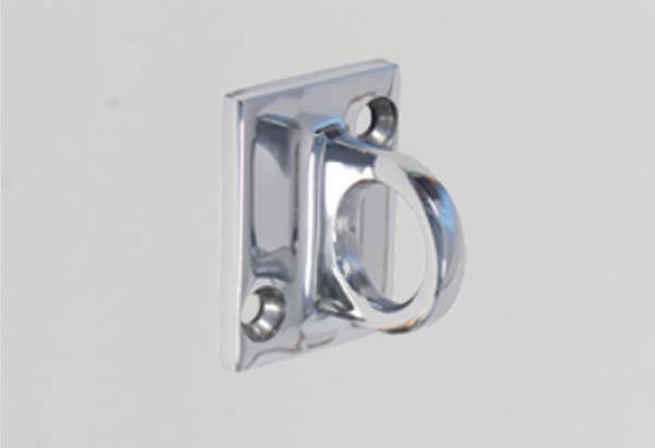 Clip mural chromé pour poteau de guidage référence 854201 - 37 x 50 x 37 mm