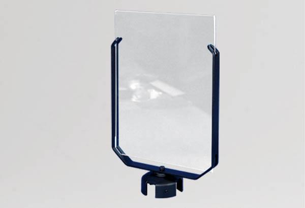 Porte affiche noir au format A4 vertical pour kit poteau de référence 854109 et 854113