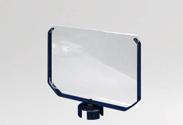 Porte affiche noir au format A4 horizontal pour kit poteau de référence 854109 et 854113