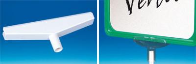 T de liaison pour cadre PVC - Blanc pour format  A2 / A1