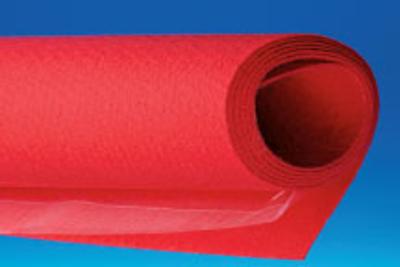 Moquette carfloor® 300 Rouge avec film - 200 cm x 25 m
