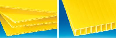 Plaque polypropylène jaune citron - 800 x1200 mm-450 gr-3 mm