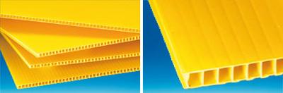 Plaque polypropylène jaune or - 800 x 600 mm - 350 gr - 3 mm