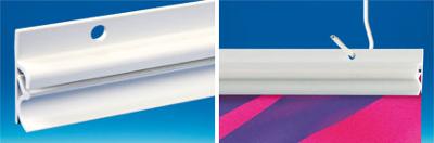 Profil PVC clippant blanc perforé - Longueur 60 cm