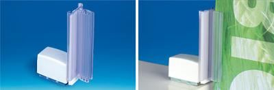 Promobase® blanche adhésive avec grip base magnétique longueur 75 mm
