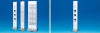 Totem porte-brochures - 4 x 1/3 A4 Totem porte-brochures - 4 x 1/3 A4