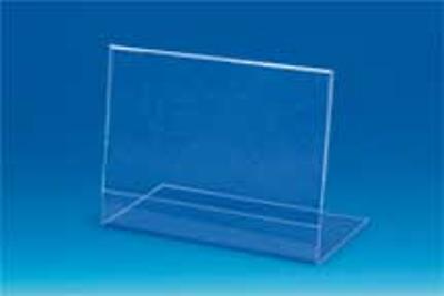 Porte visuel incliné en PET transparent - Format A4 - Horizontal
