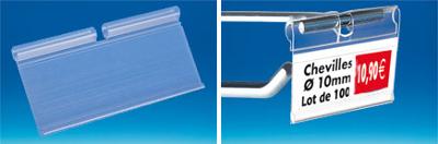 PE transparent pour broche avec retour avant - Encoche 8.5 mm - 45 x 105 mm PE transparent pour broche avec retour avant - Encoche 8.5 mm - 45 x 105 mm