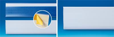 Profil Porte-étiquette adhésif - Blanc - 73 x 1000 mm
