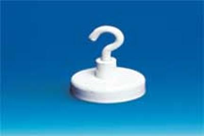 Aimant rond laqué + crochet ouvert - Ø 32 mm - Charge 8 kg Aimant rond laqué + crochet ouvert - Ø 32 mm - Charge 8 kg