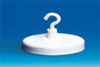 Aimant rond laqué + crochet ouvert - Ø 57 mm - Charge 25 kg Aimant rond laqué + crochet ouvert - Ø 57 mm - Charge 25 kg
