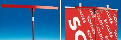 Perche Profil'Up® télescopique en T - 1600 à 3000 mm