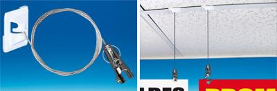 Kit câble faux-plafond - Câble de 1 m vis BTR
