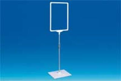 Kit cadre A4 télescopique de 370 à 650 mm socle PVC - Blanc Kit cadre A4 télescopique de 370 à 650 mm socle PVC - Blanc