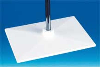 Socle rectangle en plastique pour pied cadre - 200 x 150 mm - Blanc Socle rectangle en plastique pour pied cadre - 200 x 150 mm - Blanc