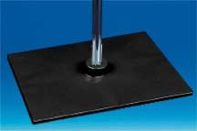 Socle rectangle en plastique pour pied cadre - 200 x 150 mm - Noir