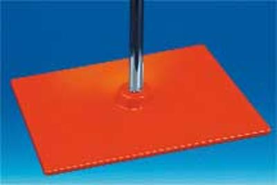 Socle rectangle en plastique pour pied cadre - 200 x 150 mm - Rouge Socle rectangle en plastique pour pied cadre - 200 x 150 mm - Rouge