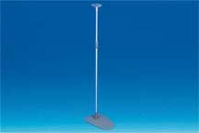 Pied cadre avec socle rectangle en métal - Tige 600 à 1000 mm - Transparent