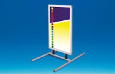 Stop trottoir cadre clippant 2 faces sur pied ressort - 700 x 1000 mm