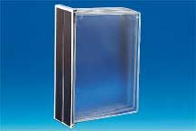 Porte pochettes mural magnétique en métal laqué blanc - 10 pochettes A4 gris