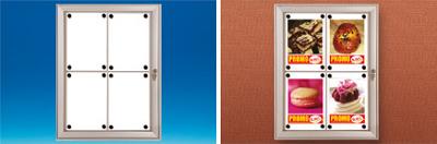 Vitrine sous abri en aluminium - 12 formats A4