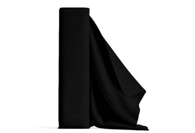 Tissu aspect satiné 150 cm x 50 m - Noir uni