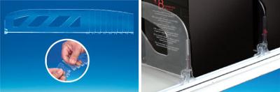 Séparateur médium transparent - Sécable de 380 à 580 mm