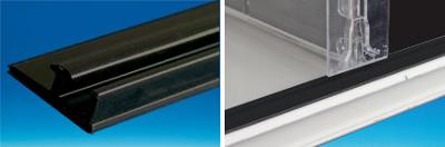 Rail standard magnétique noir pour séparateur - 25 x 1245 mm