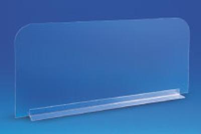 Kit base larhe PVC + séparateur PET transparent pour meuble - 800 x 120 mm