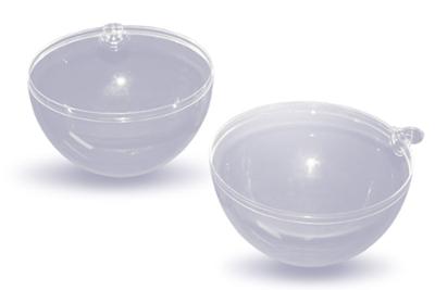 Boules transparentes en 2 parties - Ø 10 cm