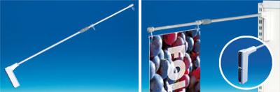 Potence télescopique base magnétique - 440 à 850 mm - 2 crochets ouverts Potence télescopique base magnétique - 440 à 850 mm - 2 crochets ouverts