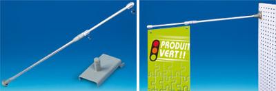 Potence télescopique pour fond perforé - 550 à 950 mm - 2 crochets ouverts Potence télescopique pour fond perforé - 550 à 950 mm - 2 crochets ouverts
