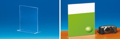 Porte visuel 2 faces en PET transparent - Format A5 - Vertical Porte visuel 2 faces en PET transparent - Format A5 - Vertical