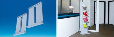 Lot de 2 porte-brochures - métal - A4 Lot de 2 porte-brochures - métal - A4