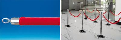 Cordon pour poteau de guidage - Velours rouge